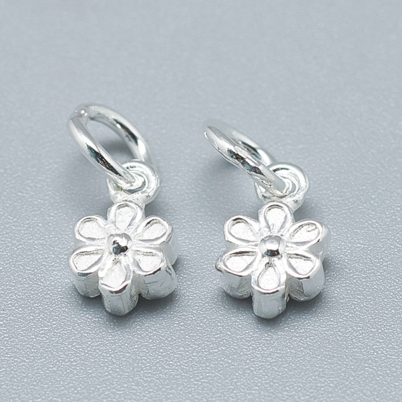 Charm (pandantiv mic) din Argint 925-Floare 8X5X3mm -1buc