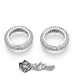 Pandant din Argint 925 Placat cu Rodiu-Cerc cu Cubic Zirconia-1buc