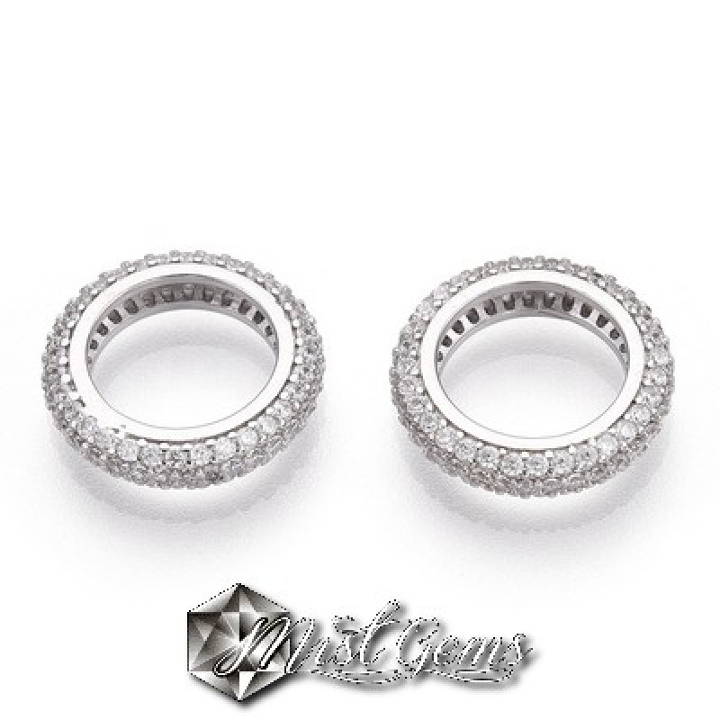 Pandant din Argint 925 Placat cu Rodiu-Cerc cu Cubic Zirconia-1buc