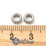 Charm  (pandantiv mic) din Argint 925 Placat cu Rodiu-Cerc cu Cubic Zirconia-1buc