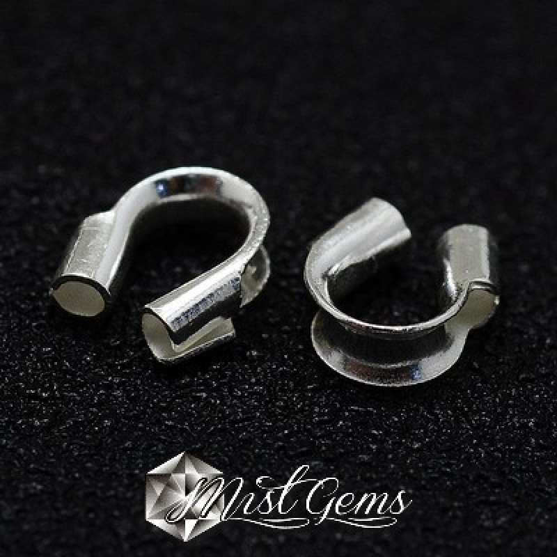 Protector de fir din Argint 925 -4.5X4X1.5mm -2buc