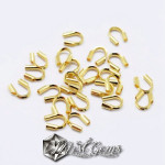 Protector de fir din Argint 925 placat cu Aur 18k-4.5X4X1mm -2buc
