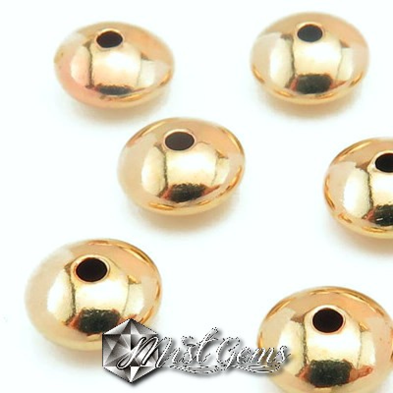 Margele -Saucer-Plate  din Aur 14K-585-3.6X2mm -1buc