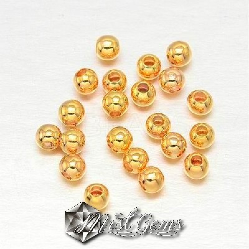 Bile(Sfere) din aur 375-9k-3mm,gaura 1.2mm -1buc.