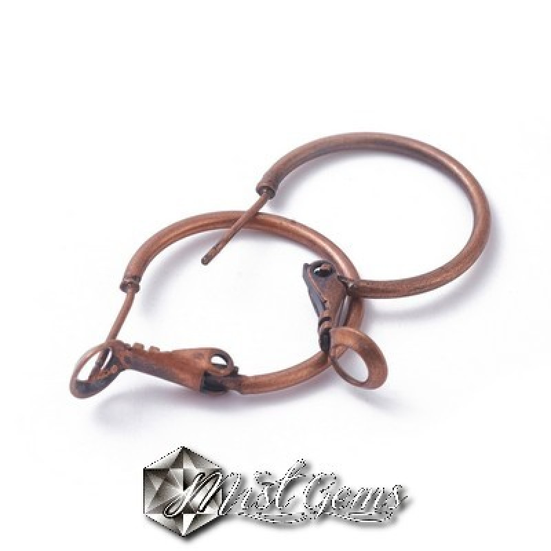 Baza cercei,din alama,cerc 20mm,culoare cupru