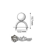 Cymbal VENIO II-Baza confectionat cercei ,placati cu argint 925,pentru margele Miyuki 11/0