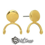 Cymbal VENIO II-Baza confectionat cercei ,placati cu aur 24k,pentru margele Miyuki 11/0