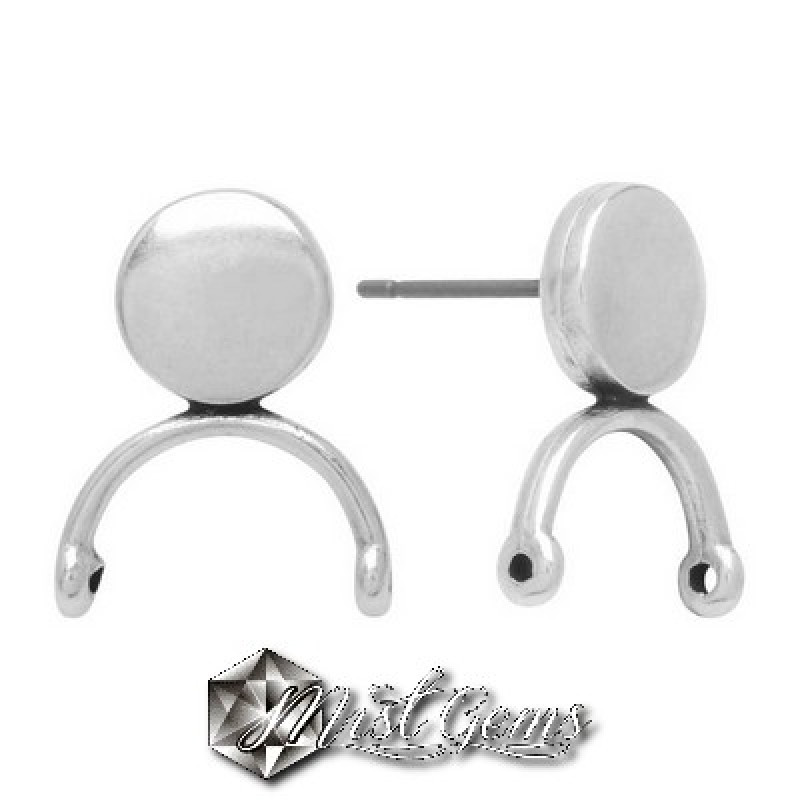 Cymbal VENIO II-Baza confectionat cercei ,placati cu argint 925,pentru margele Miyuki 11/0