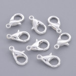 Inchizatoare lobster din aliaj metalic argintie 12X7mm-10buc