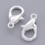 Inchizatoare lobster din aliaj metalic argintie 12X7mm-10buc