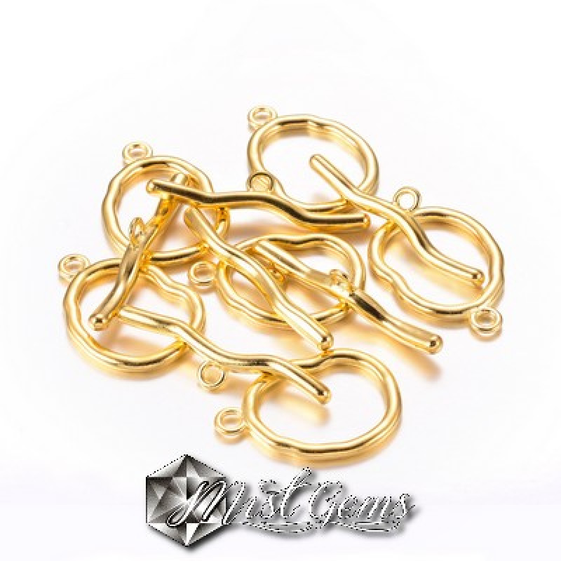 Inchizatoare toggle,statement,din aliaj metalic,aurie
