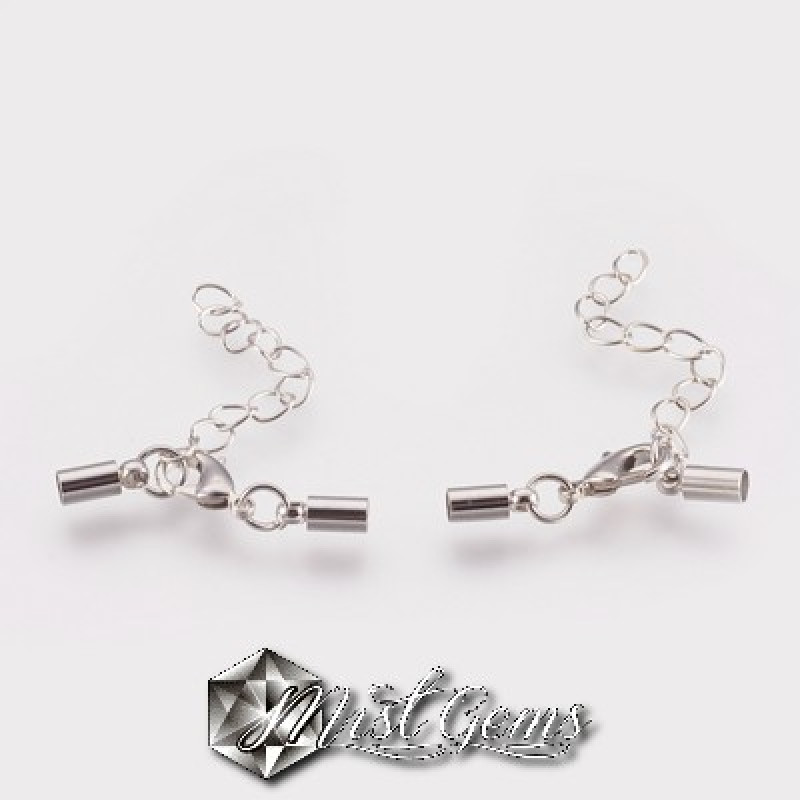 Set Inchizatoare Lobster cu Terminatii din Alama pentru Snur 3.5mm cu Lant Extensie