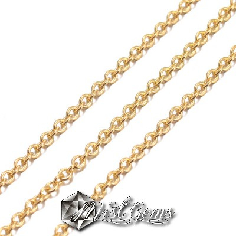 Lant din alama auriu cu zale 2X1.5mm -1m