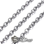Lant din alama argintiu cu zale 2X1.5mm -1m