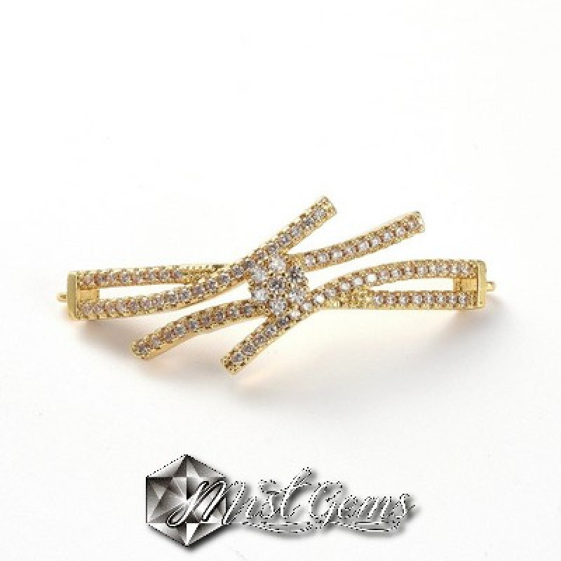 Element de Legatura "Funda" placat cu Cubic Zirconia
