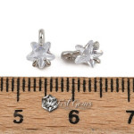 Charm Stea din Alama Placat cu Platina si Cubic Zirconia-4.5mm