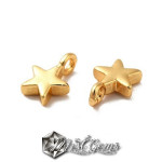 Charm Stea din Alama Placat cu Aur 18k