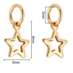 Charm Contur Stea din Alama Placat cu Aur 18k