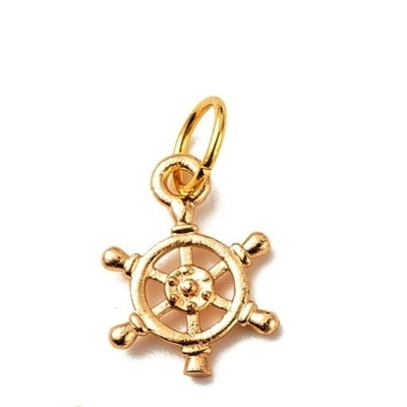 Pandant -"Timona" din alama placata cu aur 18k -10X14mm 