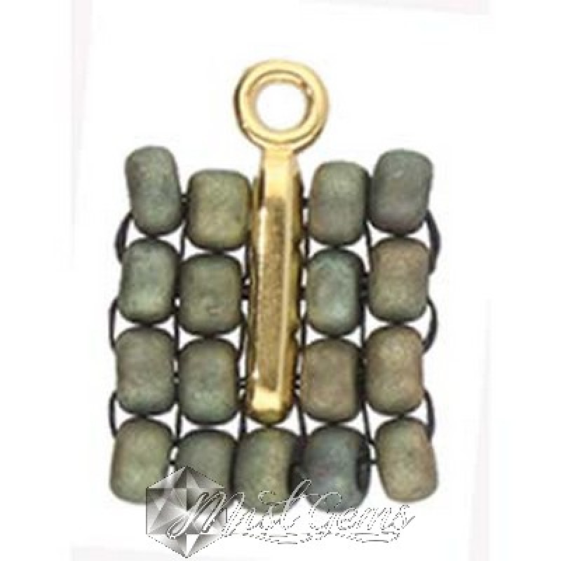 Terminatii Cymbal ZAKROS-8/0,placate cu aur 24k pentru margele Miyuki 8/0-2 buc