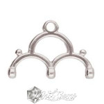 Terminatii Cymbal LAKOS III-8/0,placate cu argint 925 pentru margele Miyuki 8/0-2 buc