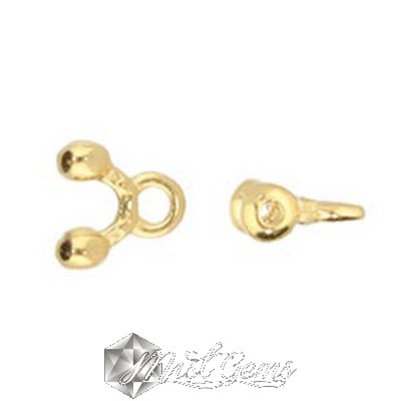 Terminatii Cymbal ALONA-8/0,placate cu aur 24k pentru margele Miyuki Rocailles 8/0-2 buc