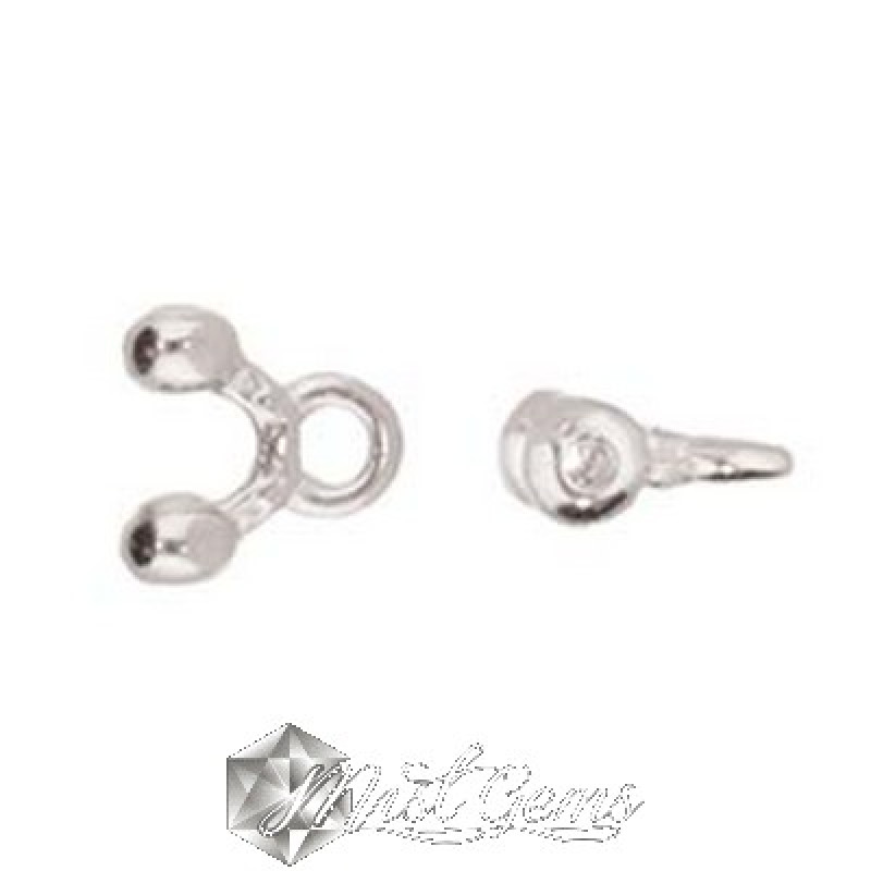 Terminatii Cymbal ALONA-8/0,placate cu argint 925 pentru margele Miyuki Rocailles 8/0-2 buc