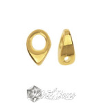 Terminatii Cymbal KOLYMPOS,placate cu aur 24K pentru margele SUPERDUO-2 buc