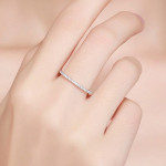 Inel din Argint 925 placat cu Rodiu si Cubic Zirconia -16mm