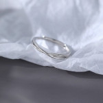 Inel din Argint 925 placat cu Rodiu si Cubic Zirconia Ajustabil