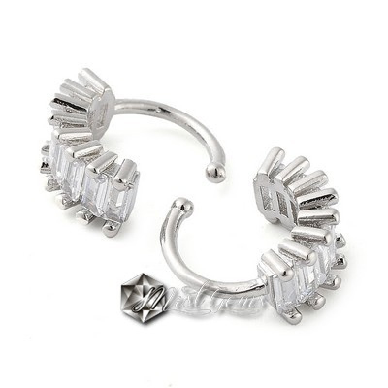 Cercei Ear-Cuff din Inox cu Cubic Zirconia
