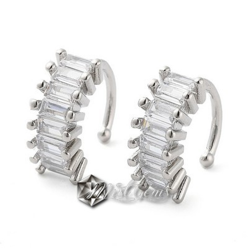 Cercei Ear-Cuff din Inox cu Cubic Zirconia