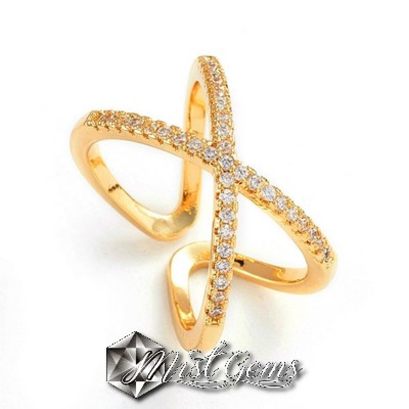 Inel Inox reglabil cu Cubic Zirconia,placat cu aur 18k.