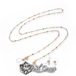 Lant Inox Auriu cu Puncte Email Colorate Pentru Sustinere Ochelari