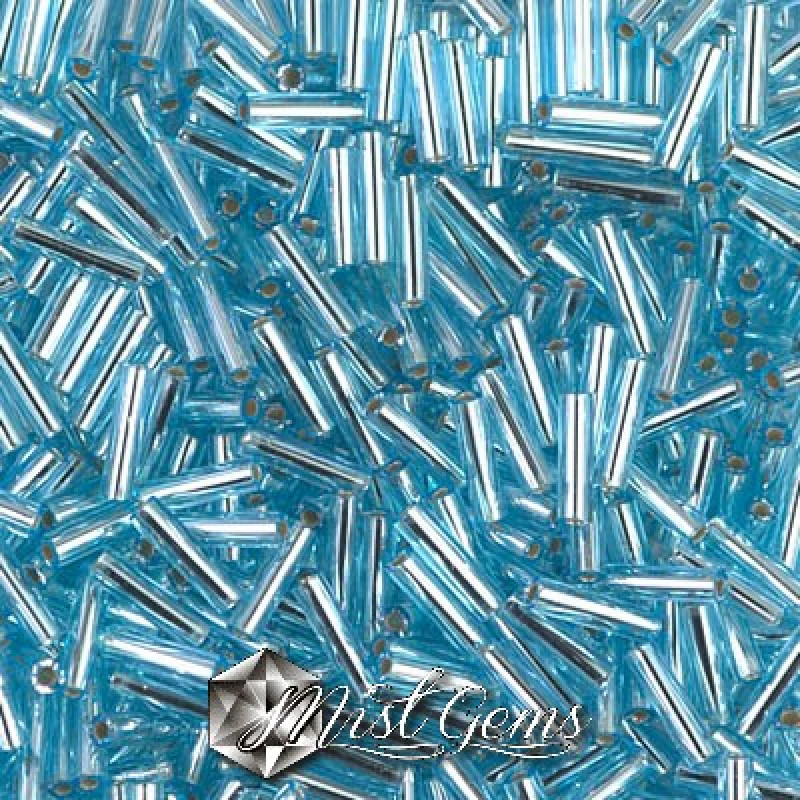 Miyuki Bugle BB2-0018 Aqua Silver Lined