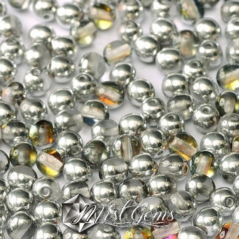 Sfere Sticla-Crystal Volcano-4mm-50 buc.