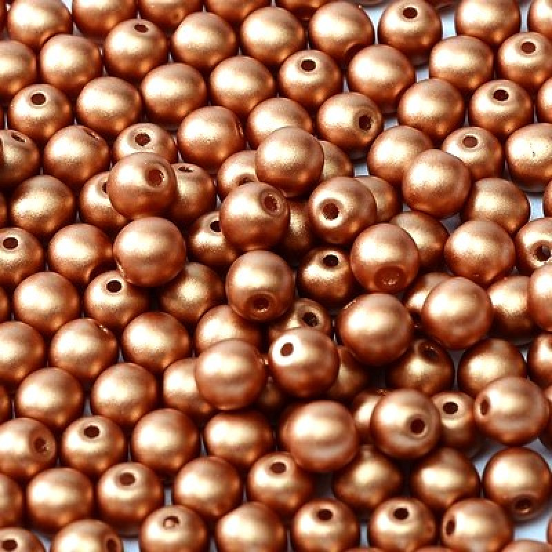 Sfere Sticla Alabaster Metallic Bronze-4mm-50 buc.
