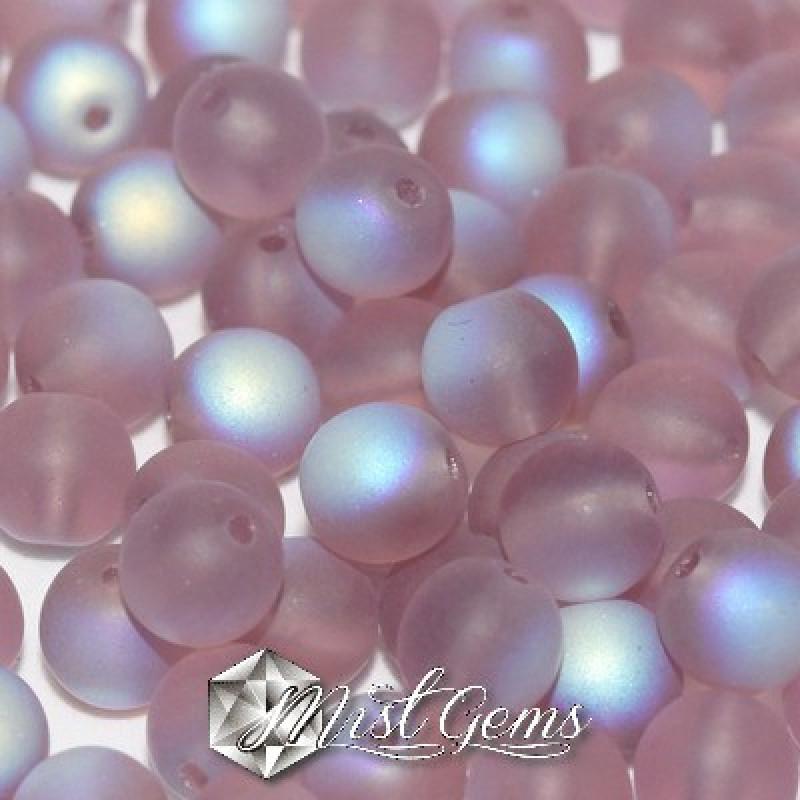 Sfere Sticla-Amethyst AB Matted-4mm-50 buc