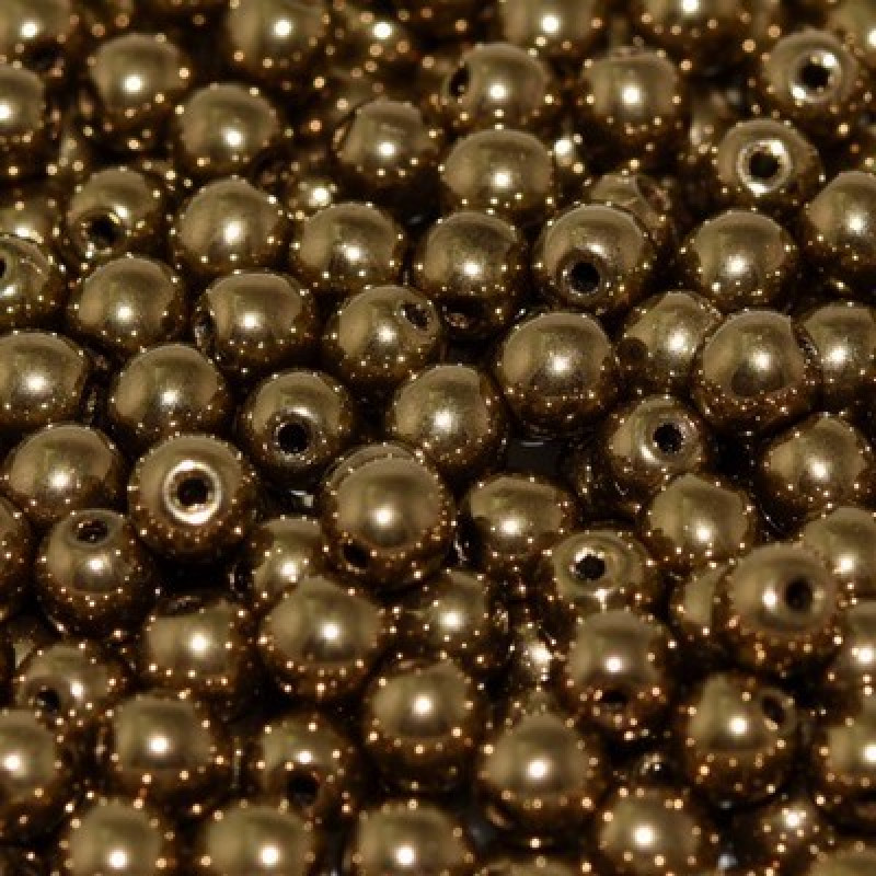 Sfere Sticla-Jet Gold-4mm-50 buc.