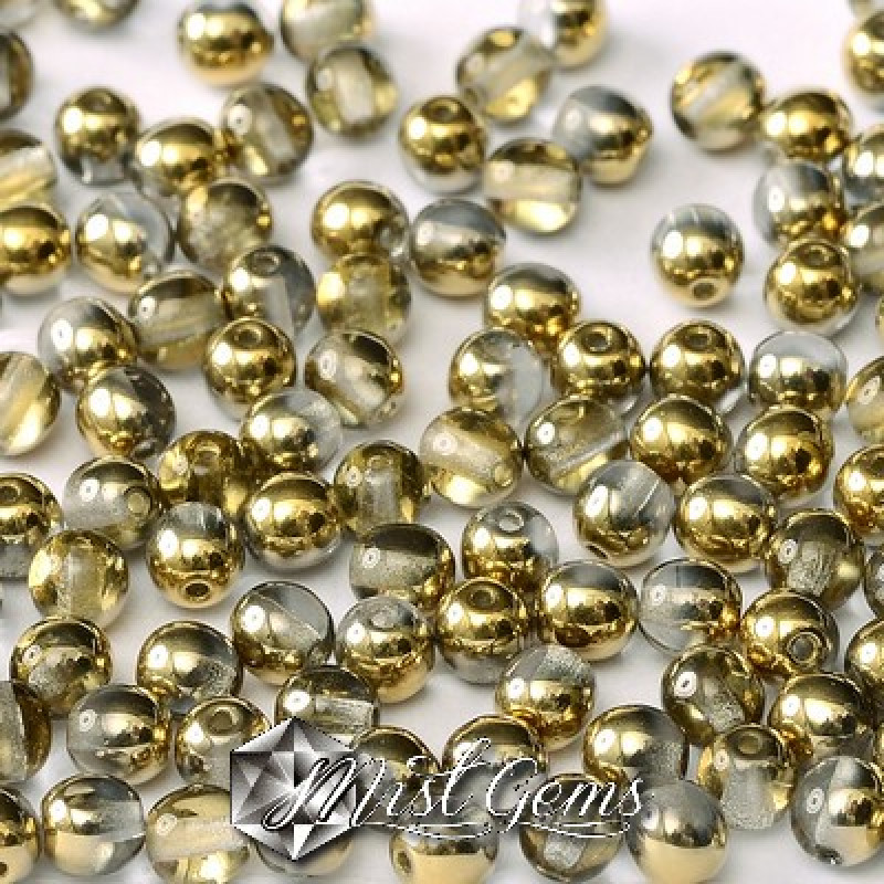 Sfere Sticla-Crystal Amber-2mm-50 buc.