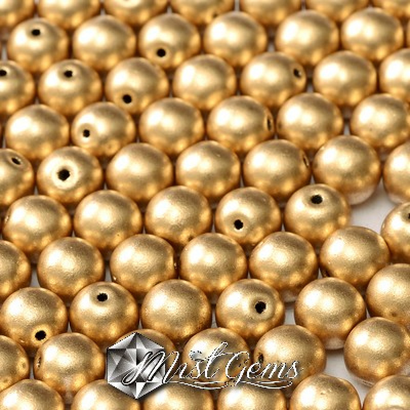 Sfere Sticla-Aztec Gold-3mm-50 buc.