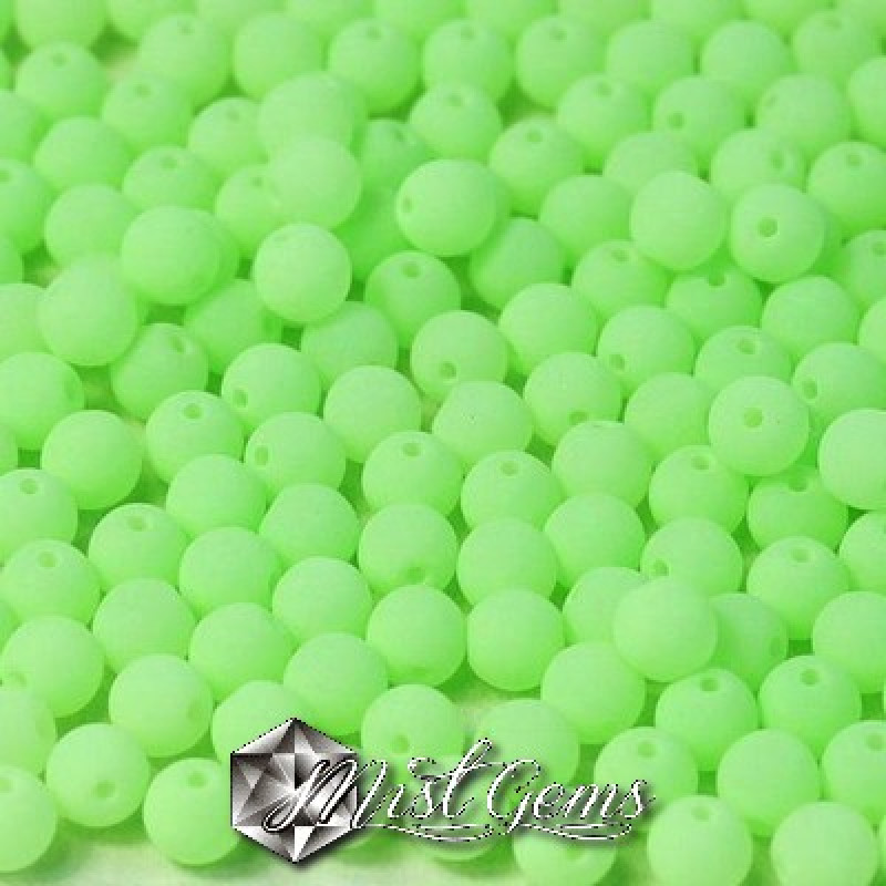 Sfere Sticla- Alabaster Soft Lime-3mm-50 buc.