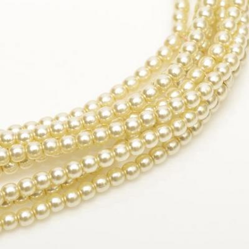 Perle Sticla Cehia 2mm,Old Lace-1 sir