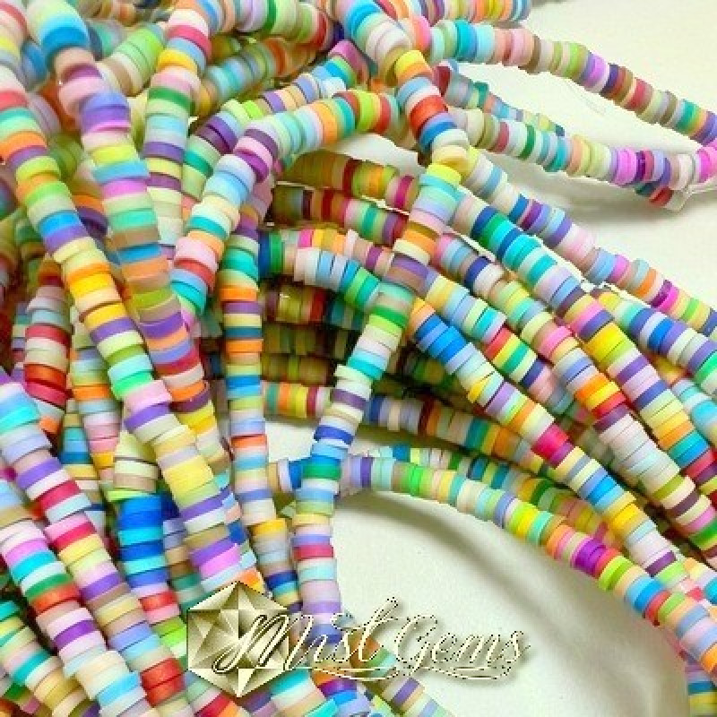 Discuri din argila polimerica-vinil-4mm,multicolore
