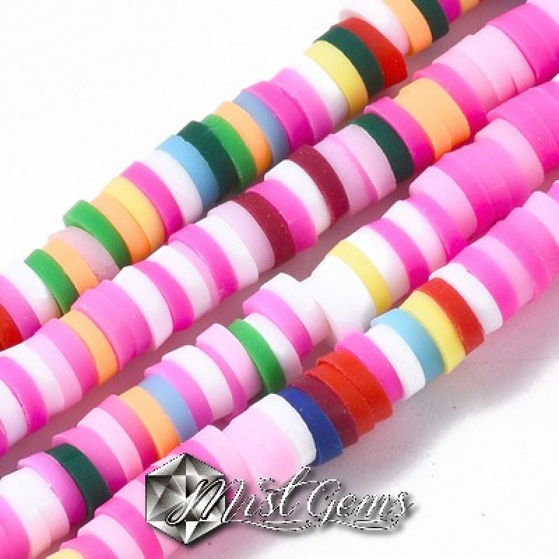 Discuri din argila polimerica-vinil-4mm,multicolore