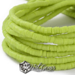 Discuri din argila polimerica-vinil-4mm,verde-galben