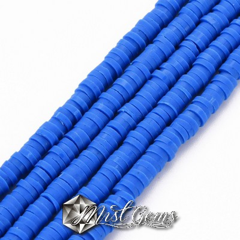 Discuri din argila polimerica-vinil-4mm,albastru neon