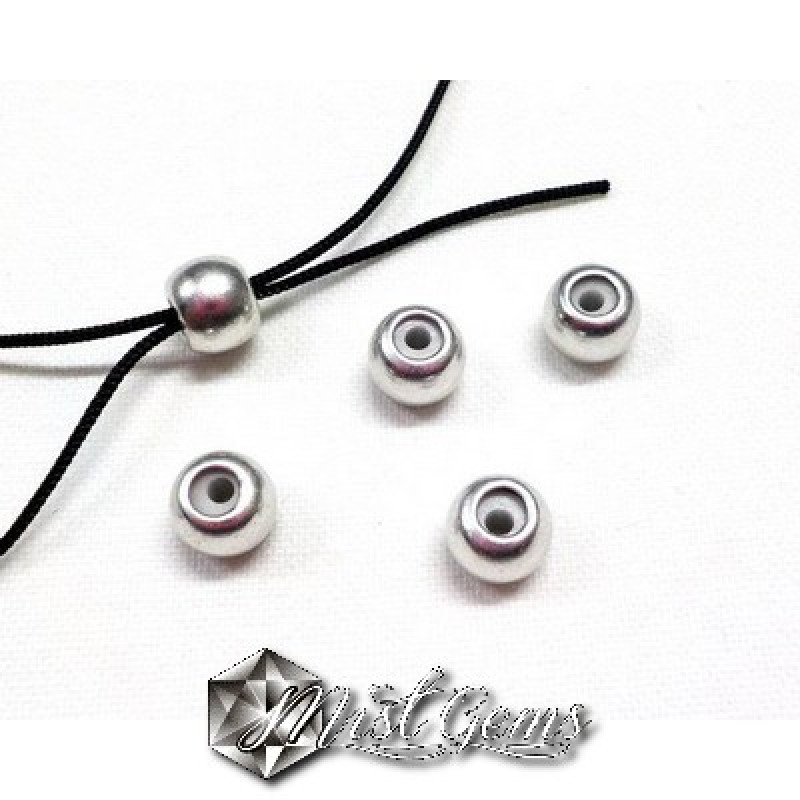 Margele Aurii din Alama cu Cauciuc Siliconic in Interior Placate cu Aur 24k-4X3mm-1 buc.