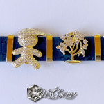 Slider Baiat placat cu Cubic Zirconia pentru banda
