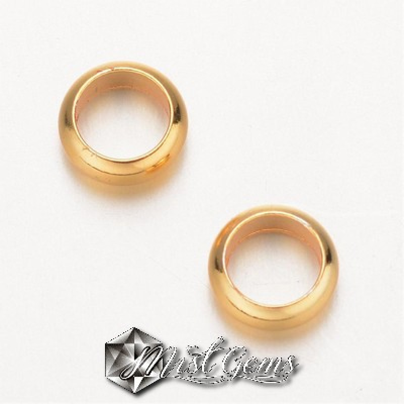 Inel Convex Placat cu Aur Diametrul 7mm  -10 buc